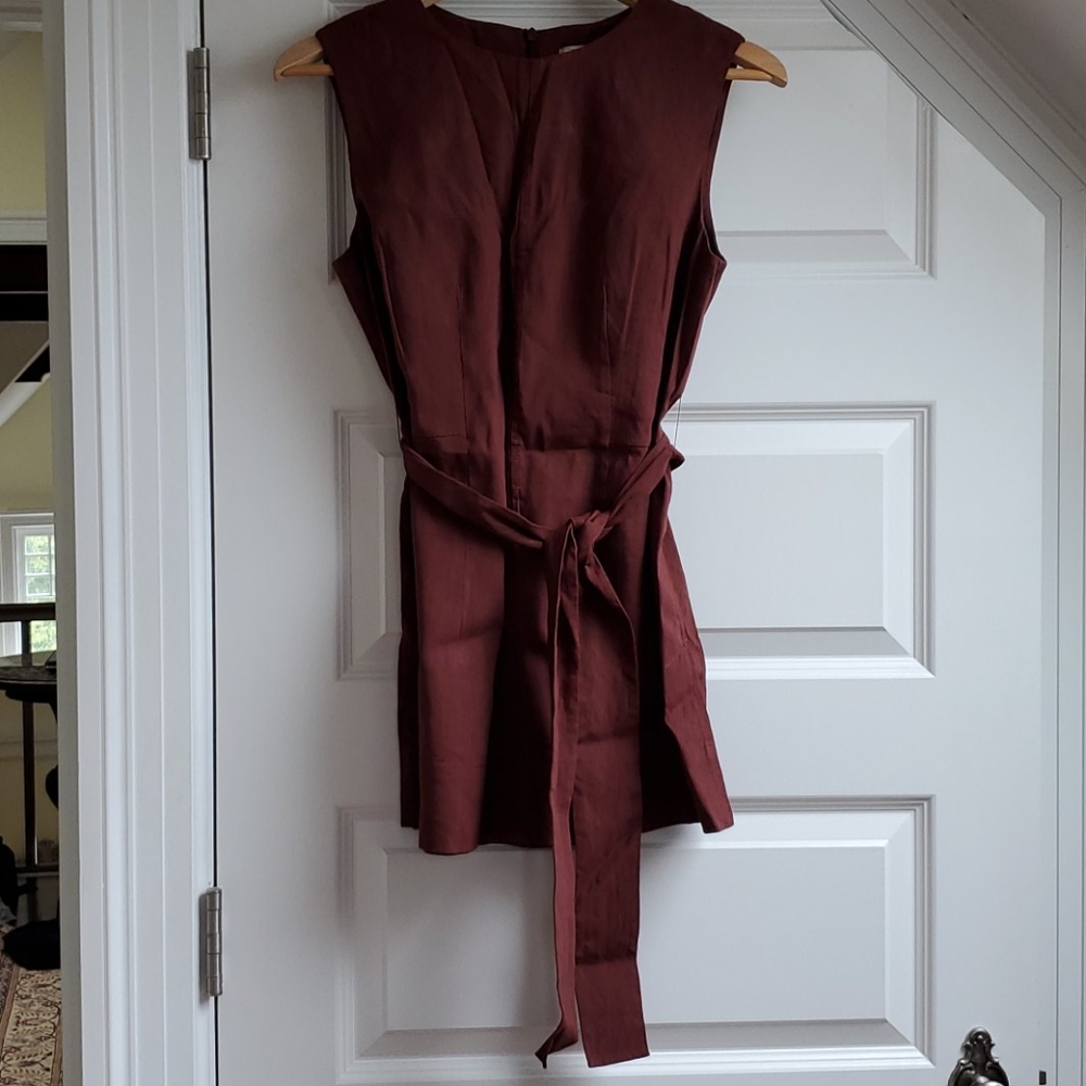 Brown linen MM LaFleur tunic, size 6